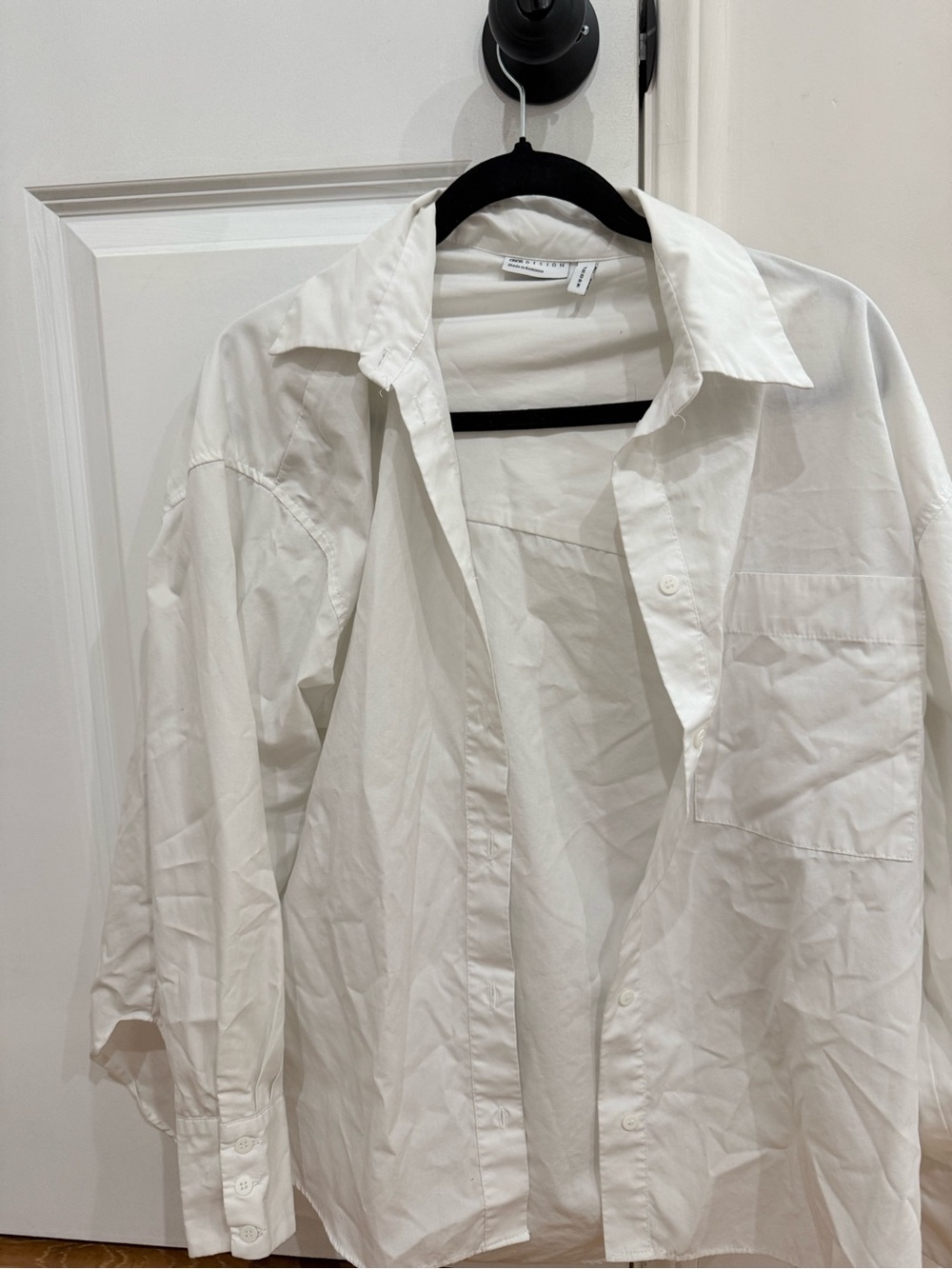 ASOS White Button-Up Collared Blouse